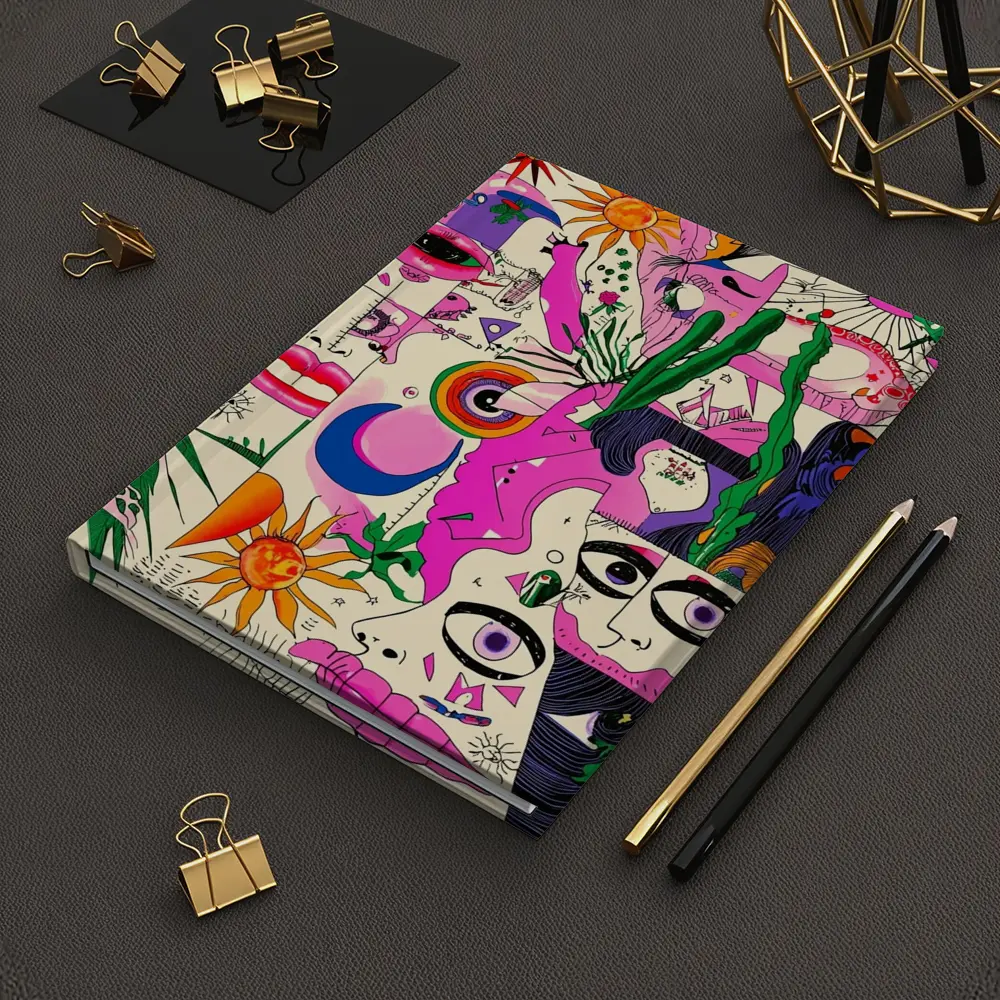 Trippy Collage Art Faces Eyes Surreal – Notebooks