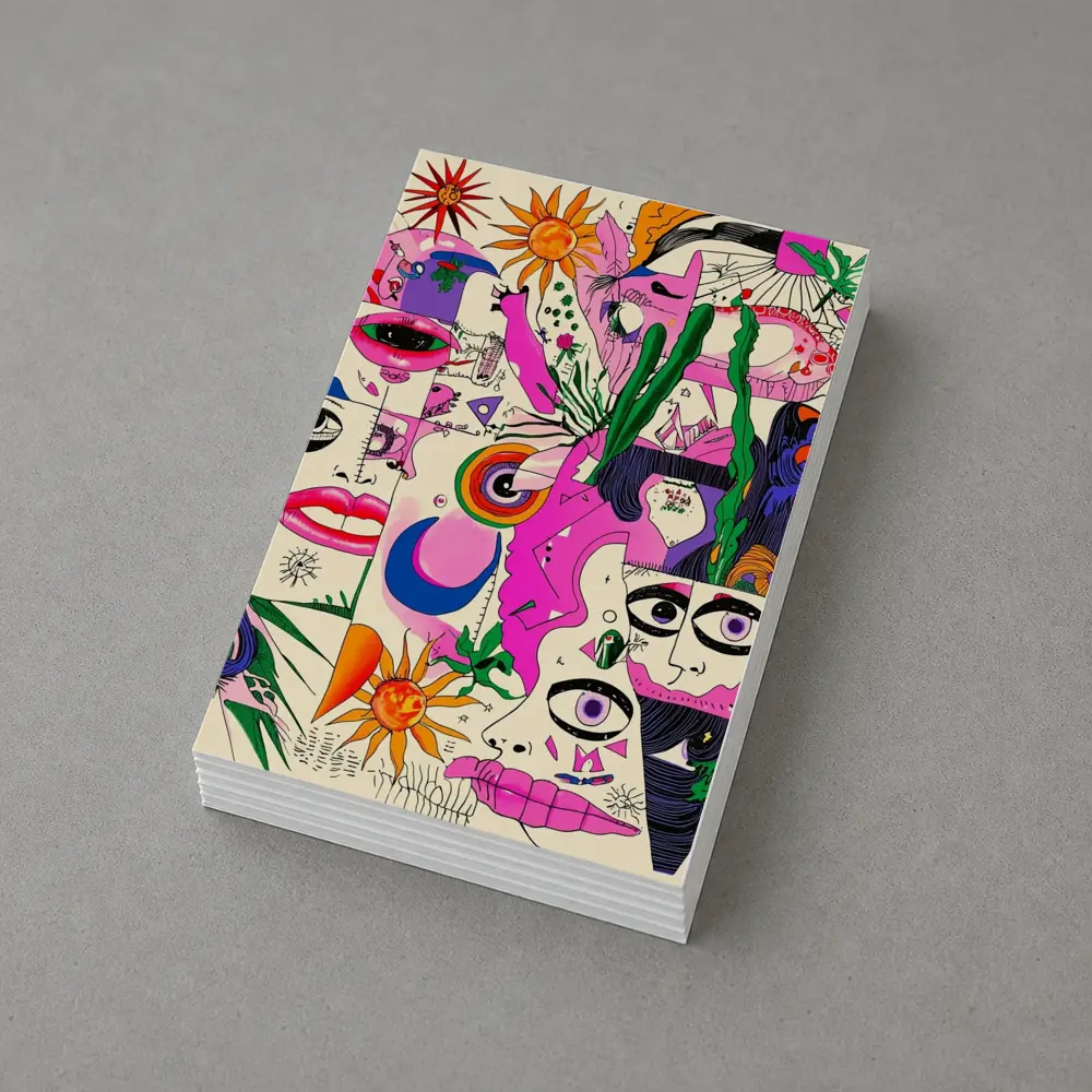Trippy Collage Art Faces Eyes Surreal – Postcards