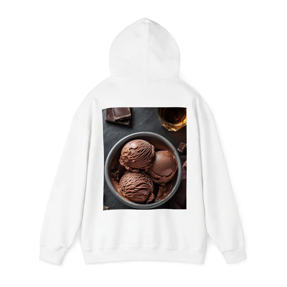 Dark Chocolate Ice Cream Bowl Dark Background – Hoodies