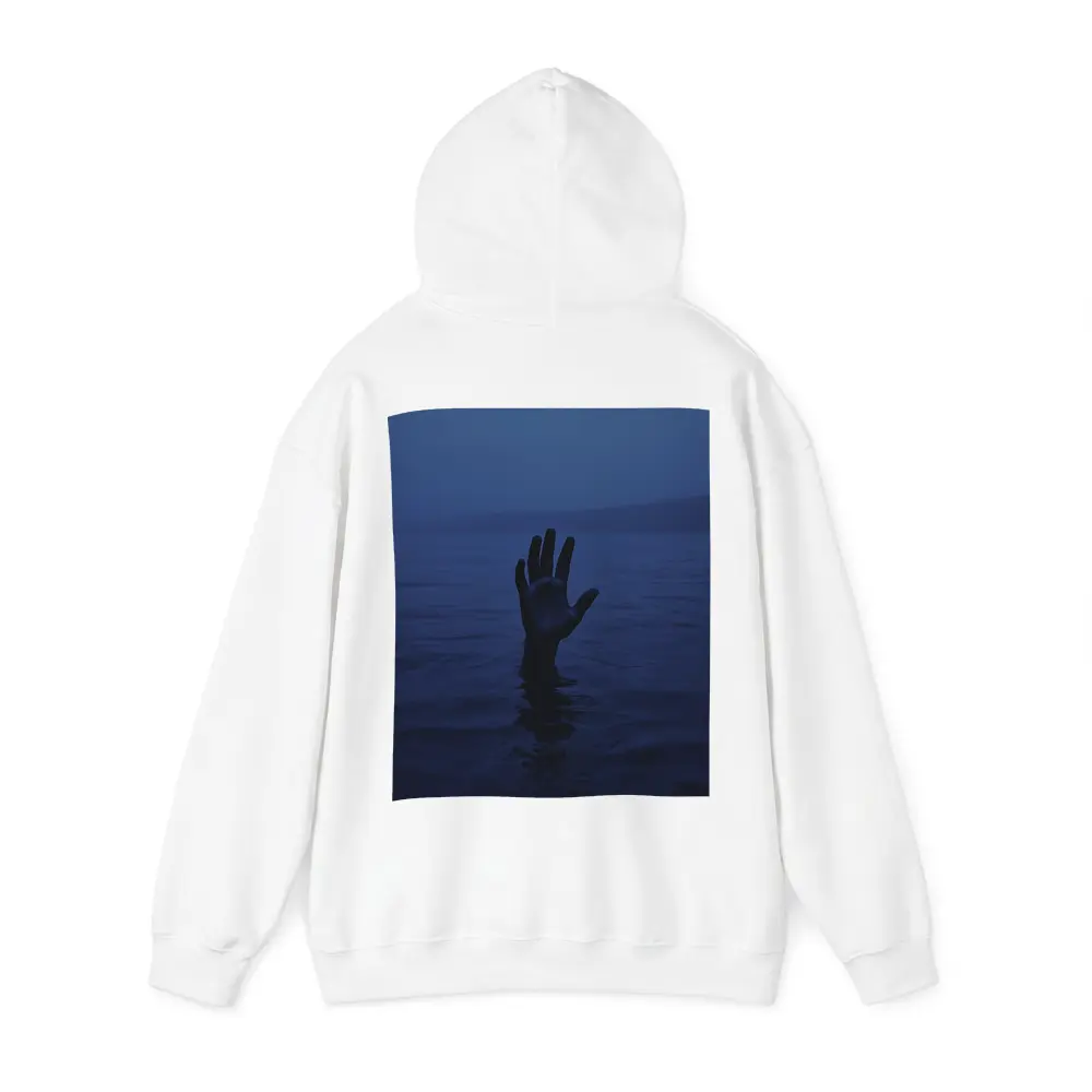 Hand Reaching From Dark Blue Ocean Water – Hoodies
