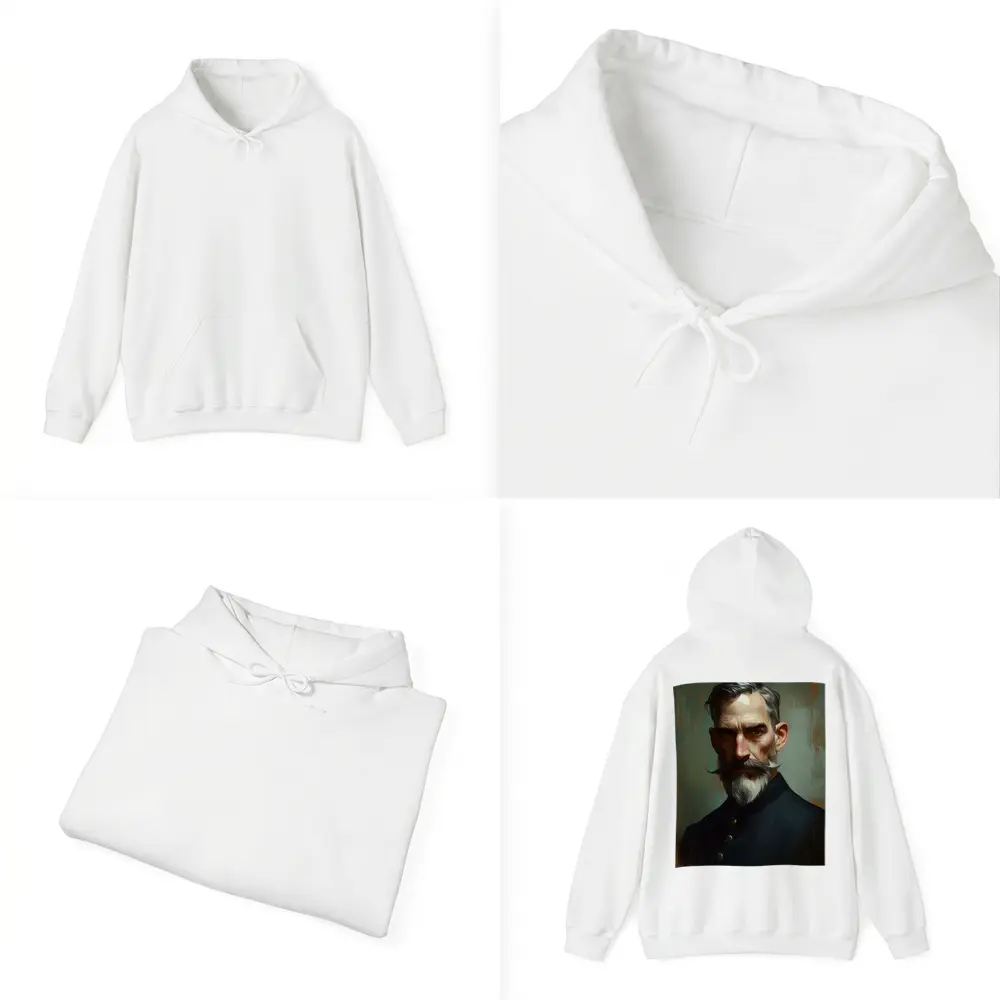 Bearded Man Portrait Digital Painting Art – Hoodies