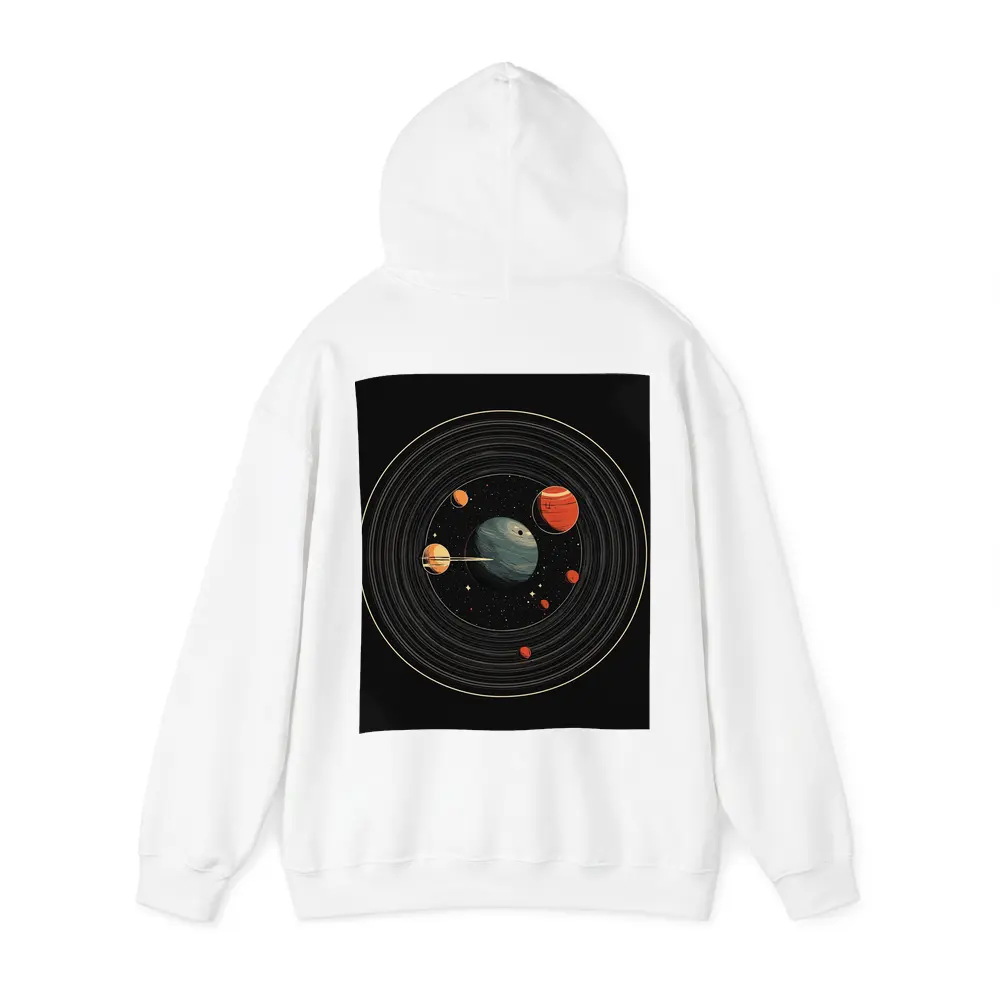 Retro Solar System Vinyl Record Space Art – Hoodies