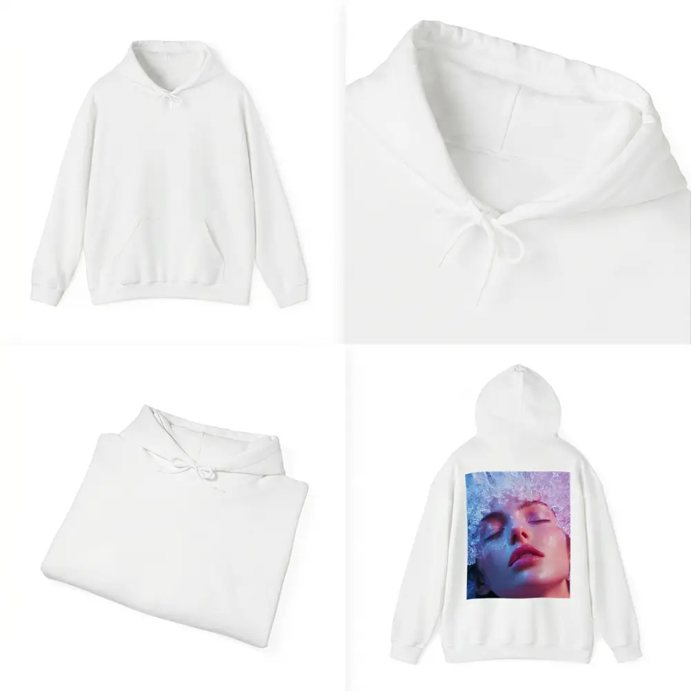 Woman Ice Crystal Crown Ethereal Fantasy Portrait – Hoodies
