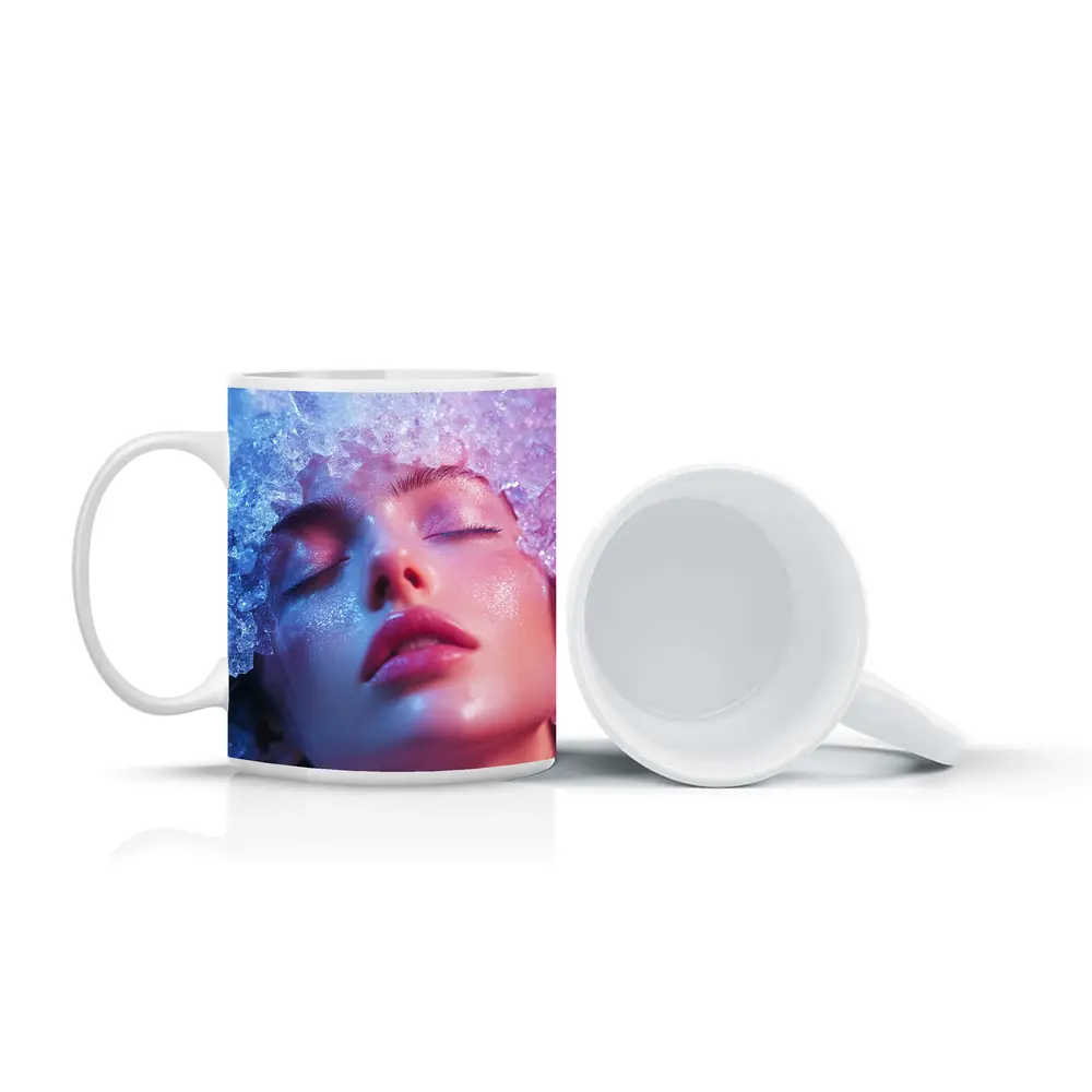 Woman Ice Crystal Crown Ethereal Fantasy Portrait – Mugs