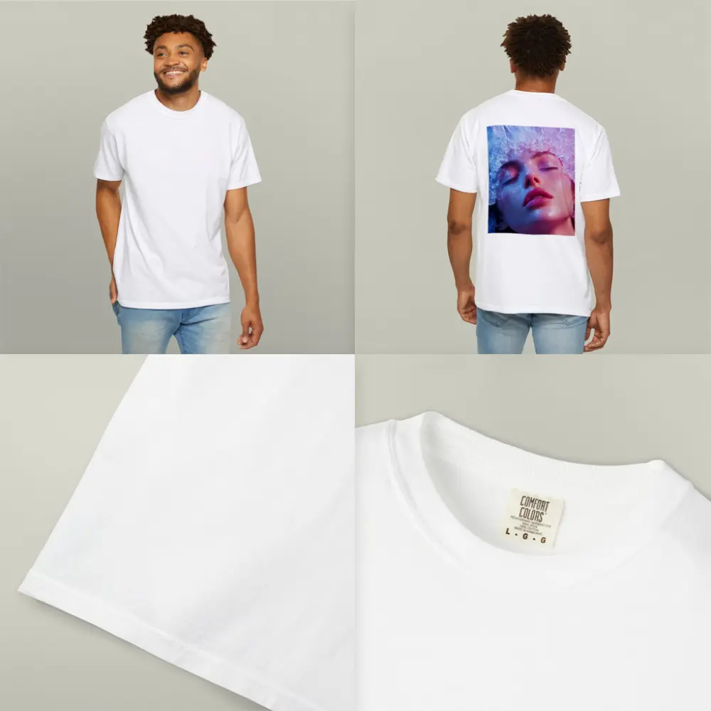 Woman Ice Crystal Crown Ethereal Fantasy Portrait – T-Shirts
