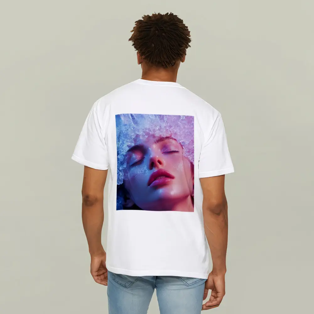 Woman Ice Crystal Crown Ethereal Fantasy Portrait – T-Shirts