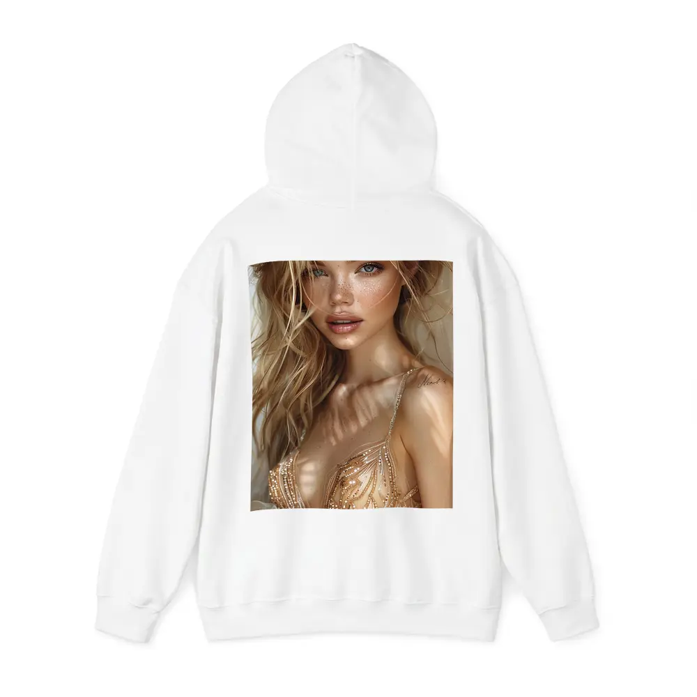 Blonde Woman Digital Art Fashion Portrait – Hoodies