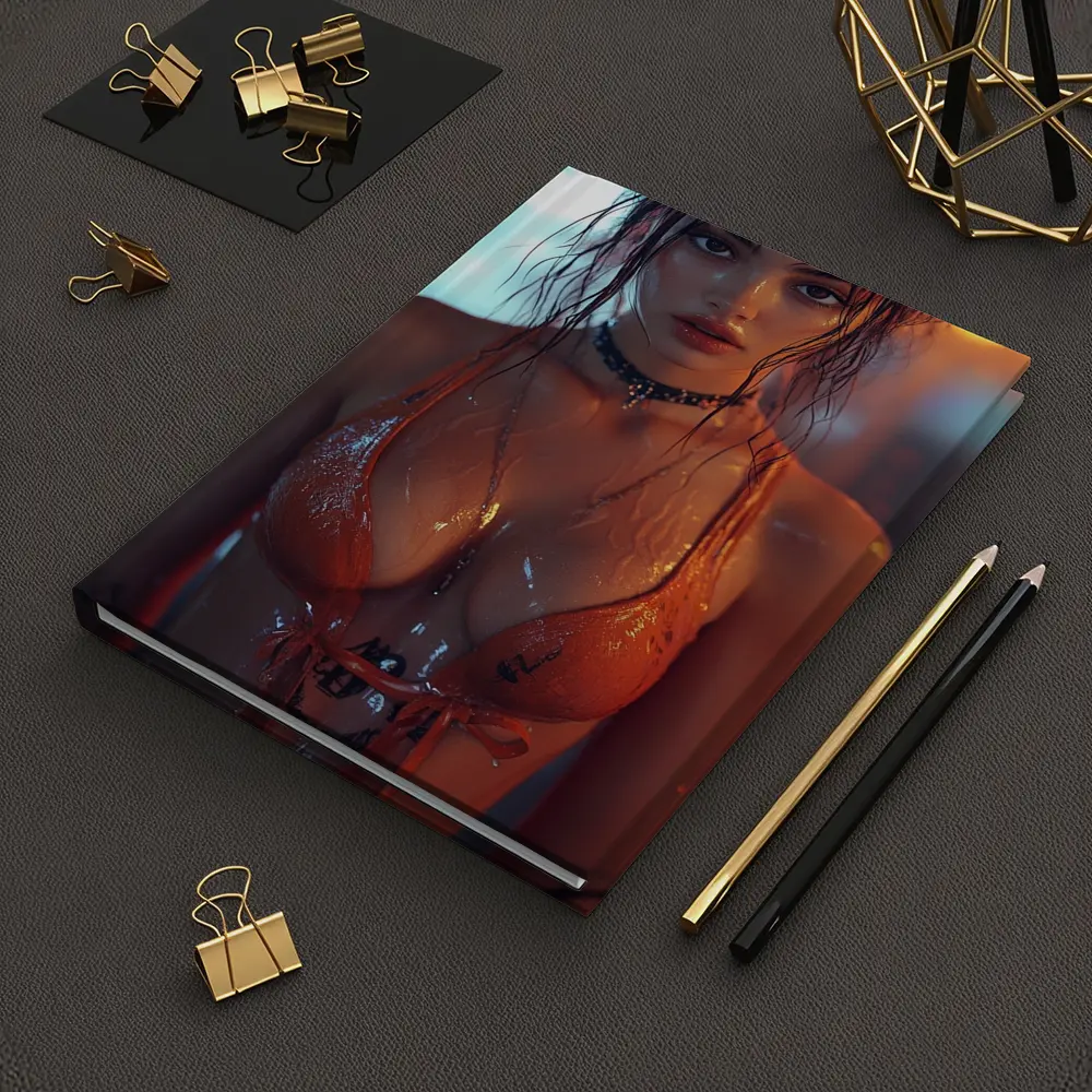 Wet Woman Neon Urban Night Rain – Notebooks