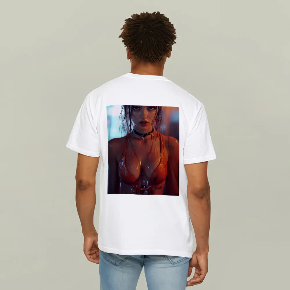 Wet Woman Neon Urban Night Rain – T-Shirts