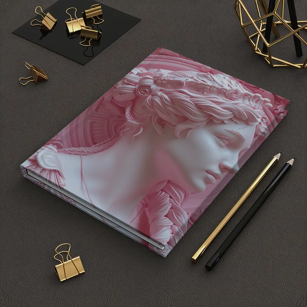 Pink Goddess Classical Relief Sculpture Art – Notebooks