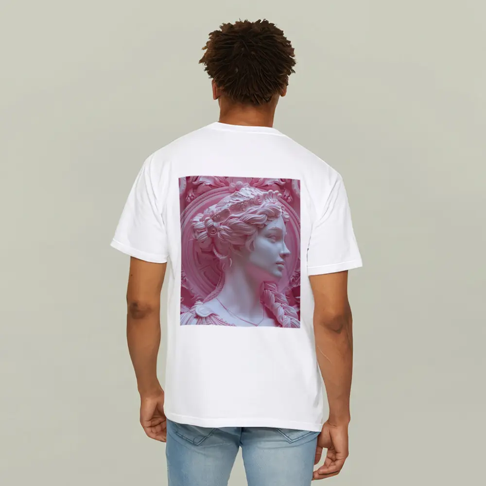 Pink Goddess Classical Relief Sculpture Art – T-Shirts