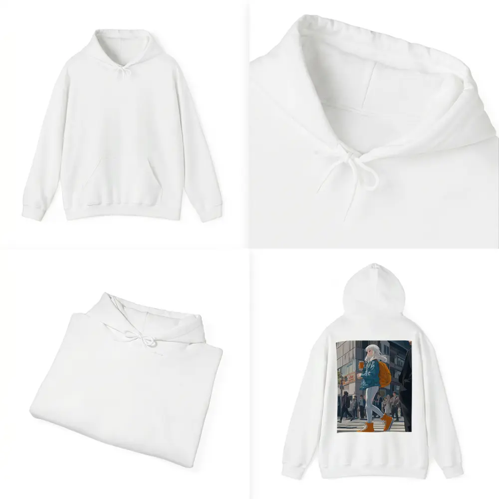 Anime Girl Crossing Street Tokyo Style – Hoodies