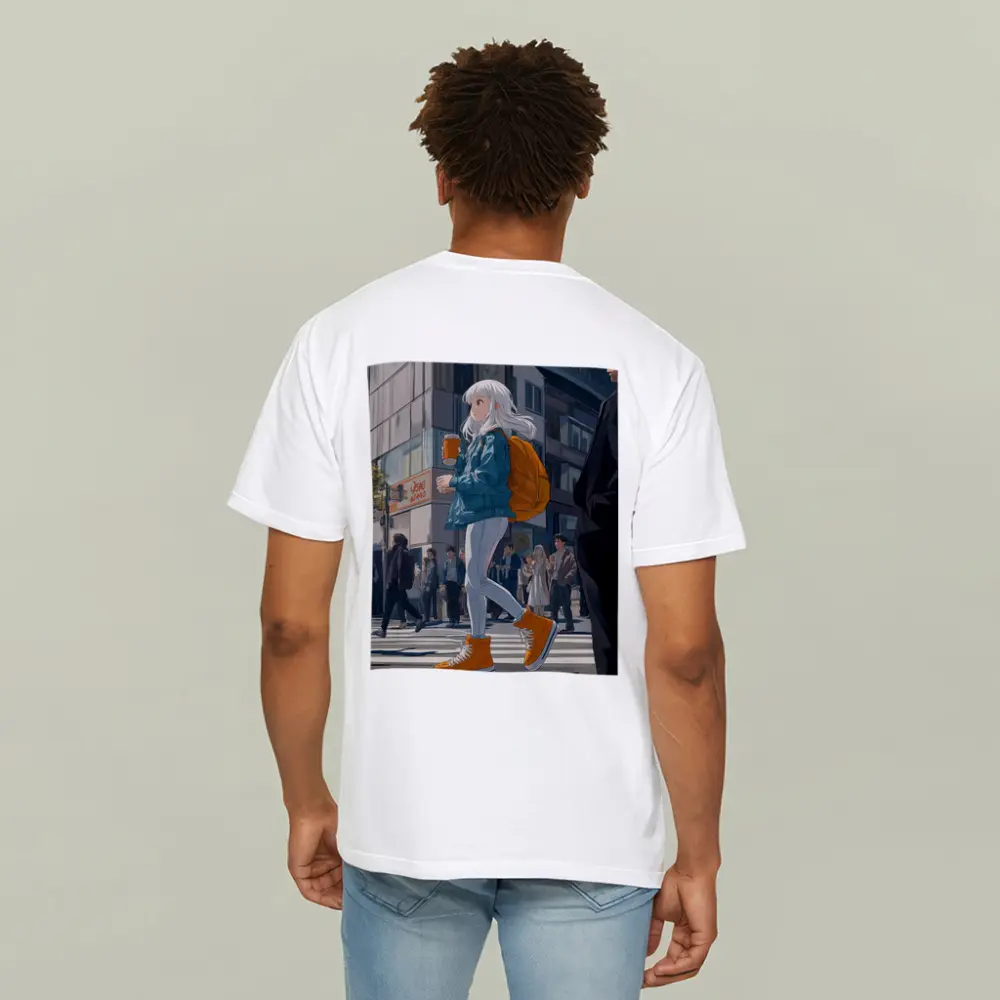 Anime Girl Crossing Street Tokyo Style – T-Shirts