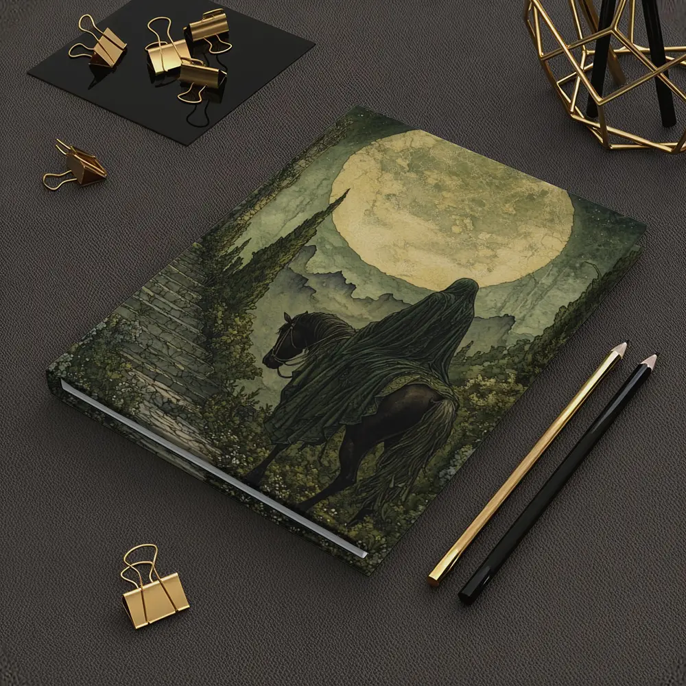 Dark Rider Horseman Full Moon Gothic Art – Notebooks