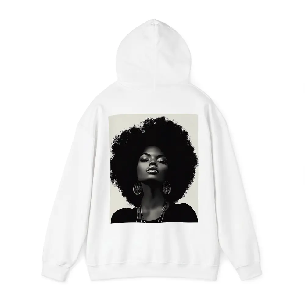 Black Woman Afro Hair Portrait Illustration – Hoodies