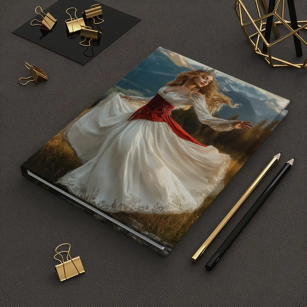 Dancing Princess Crown Mountains Fantasy Art – Notebooks