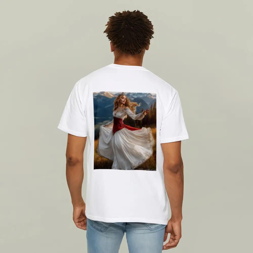 Dancing Princess Crown Mountains Fantasy Art – T-Shirts