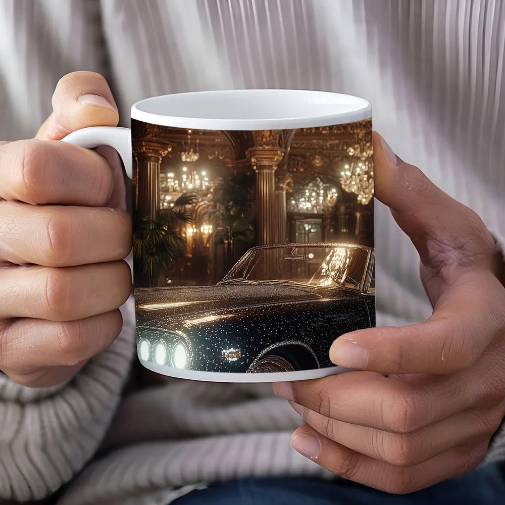 Classic Luxury Car Opulent Grand Hall – Mugs