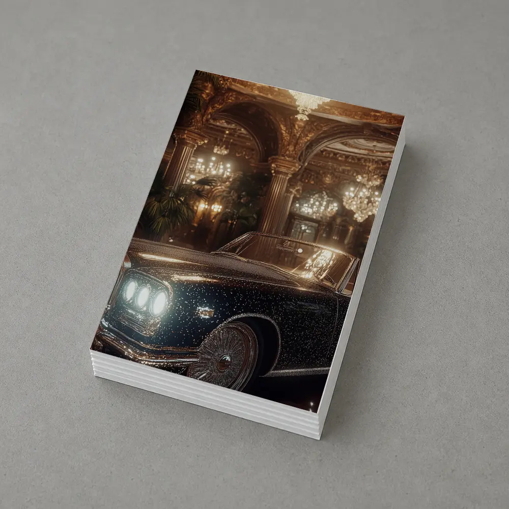 Classic Luxury Car Opulent Grand Hall – Postcards