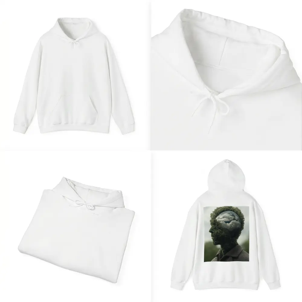 Man Head Made of Trees and Clouds – Hoodies