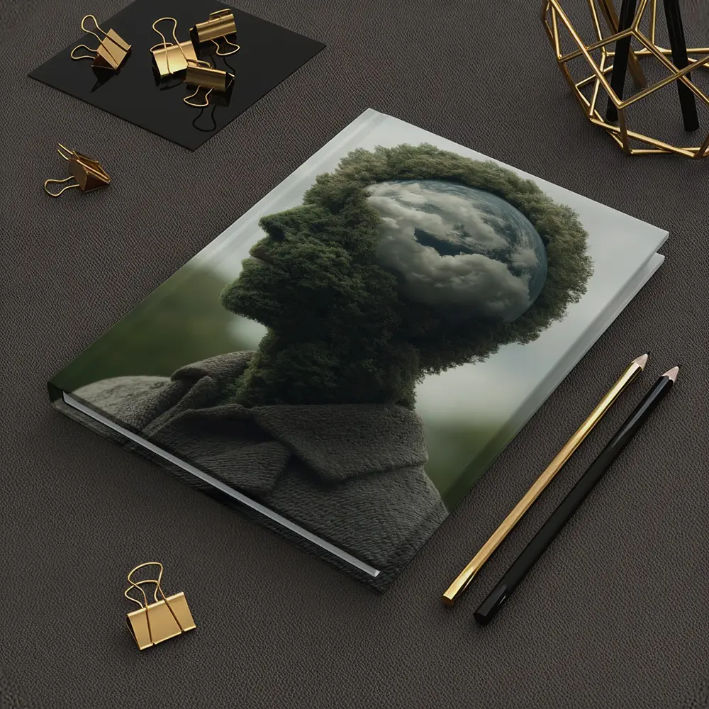 Man Head Made of Trees and Clouds – Notebooks
