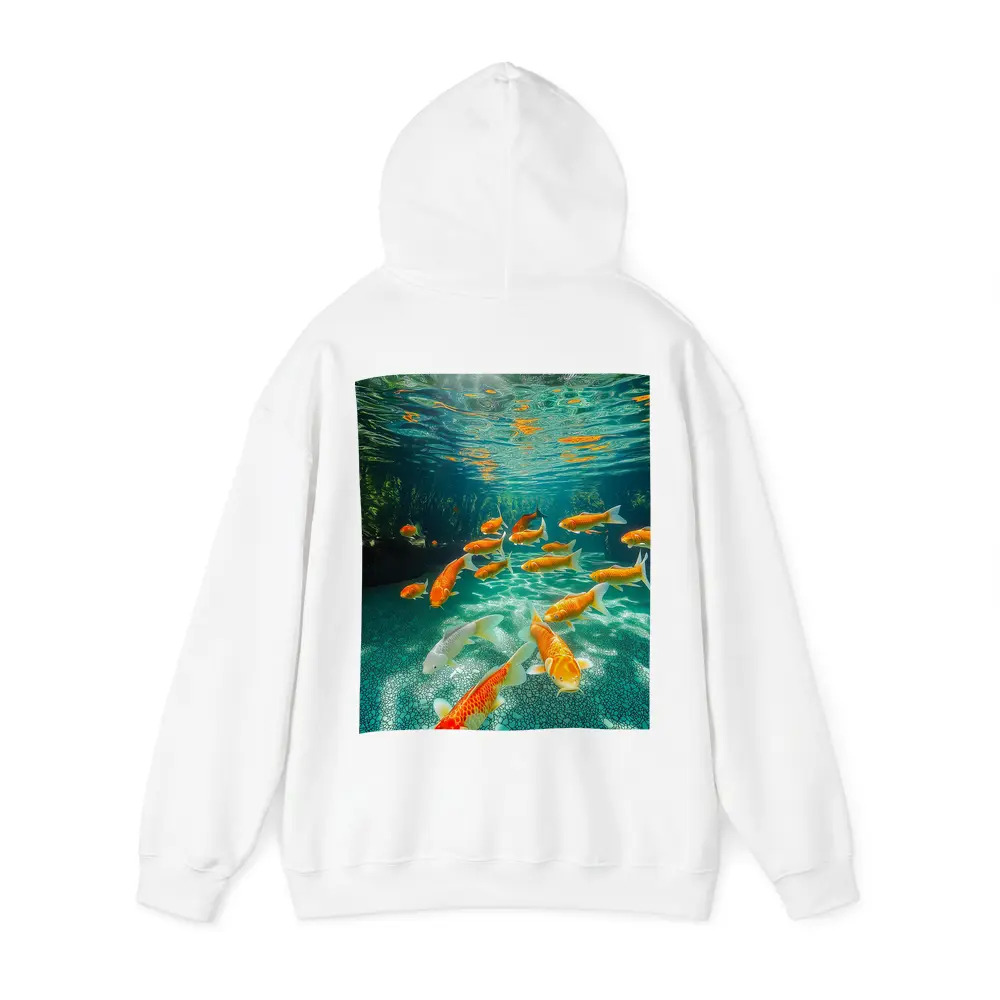 Koi Fish Swimming in Tropical Pond – Hoodies