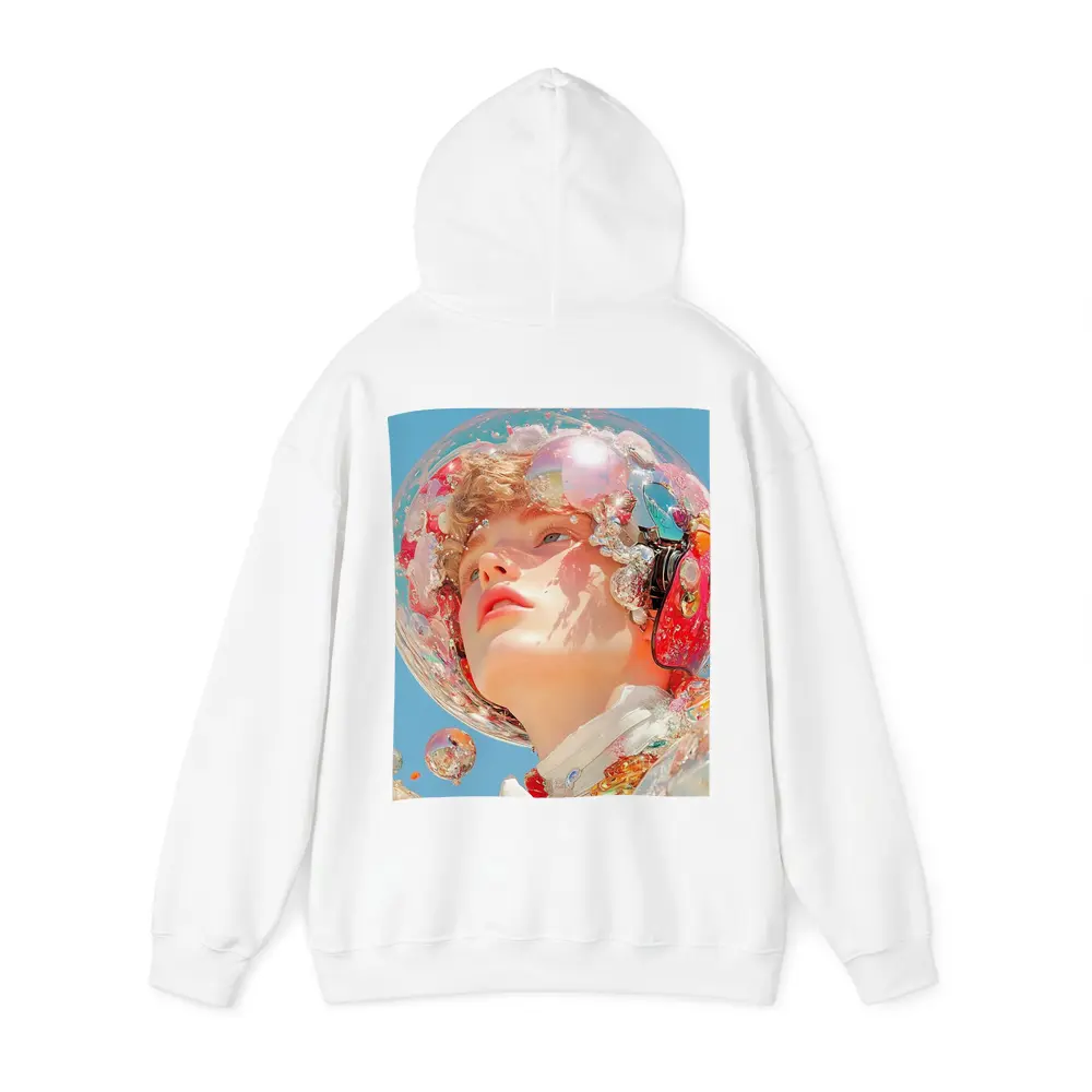 Surreal Girl Bubble Helmet Blue Sky – Hoodies