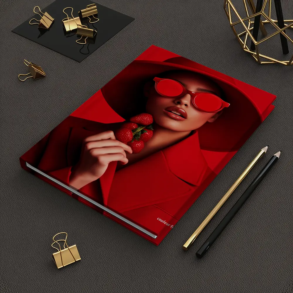 Red Fashion Woman Hat Sunglasses Strawberry – Notebooks