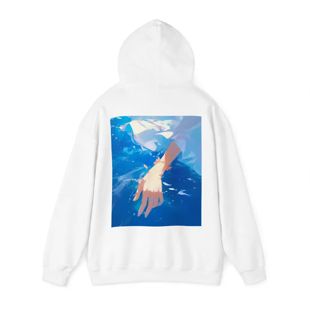 Anime Girl Hand Submerged Blue Water – Hoodies