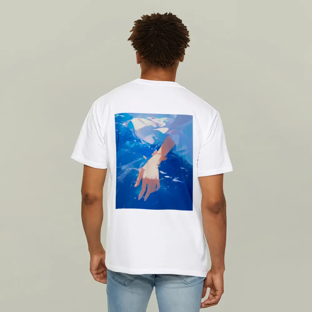Anime Girl Hand Submerged Blue Water – T-Shirts