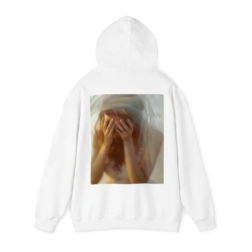 Distressed Bride Covering Face Soft Background – Hoodies