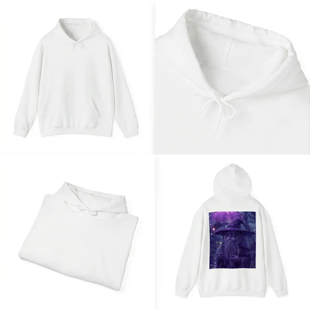 Purple Wizard Rain Fantasy Forest Art – Hoodies
