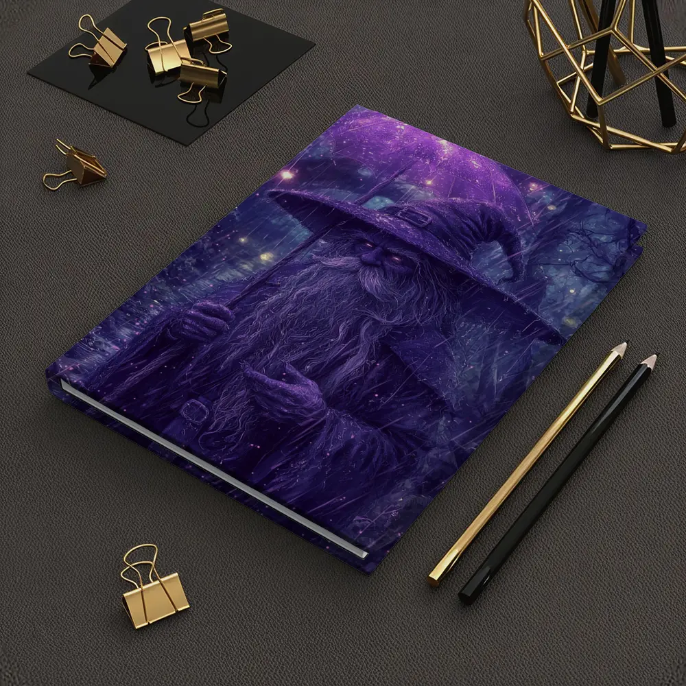 Purple Wizard Rain Fantasy Forest Art – Notebooks
