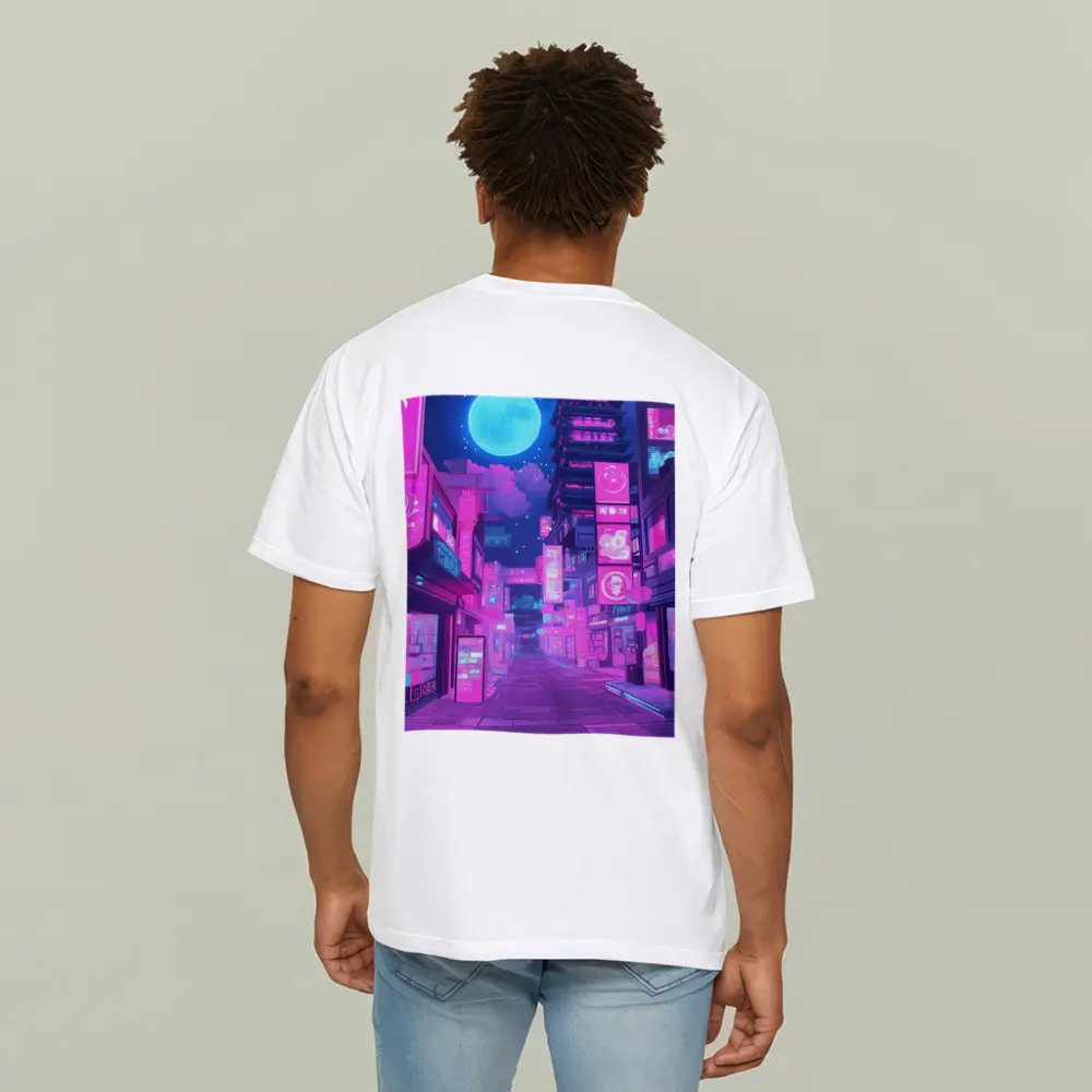 Anime Tokyo Street Neon Night Moon – T-Shirts