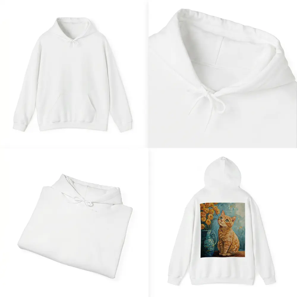 Orange Tabby Cat Van Gogh Style Painting – Hoodies