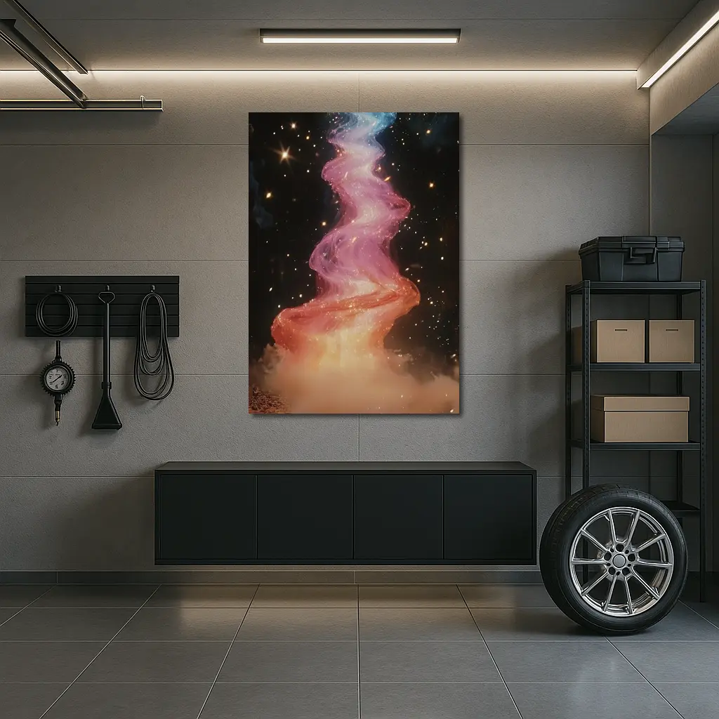 Cosmic Spiral Galaxy Nebula Space Art – Wall Art