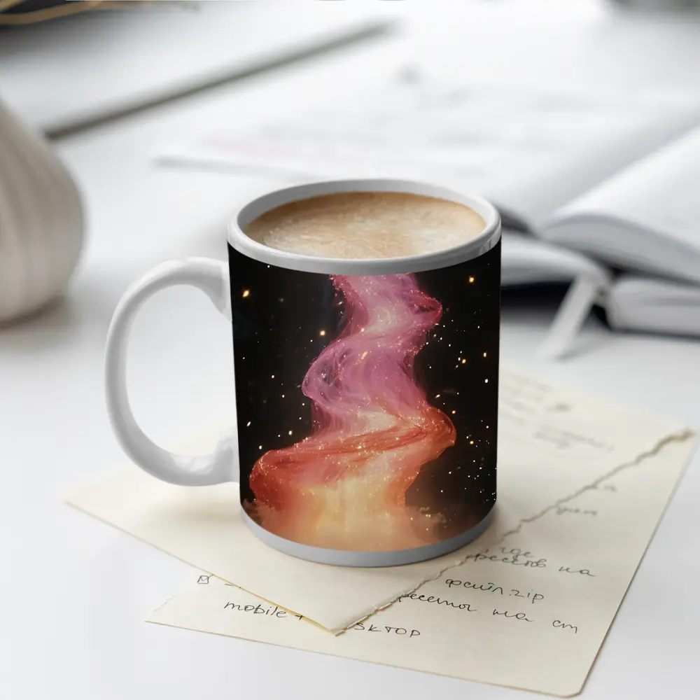 Cosmic Spiral Galaxy Nebula Space Art – Mugs