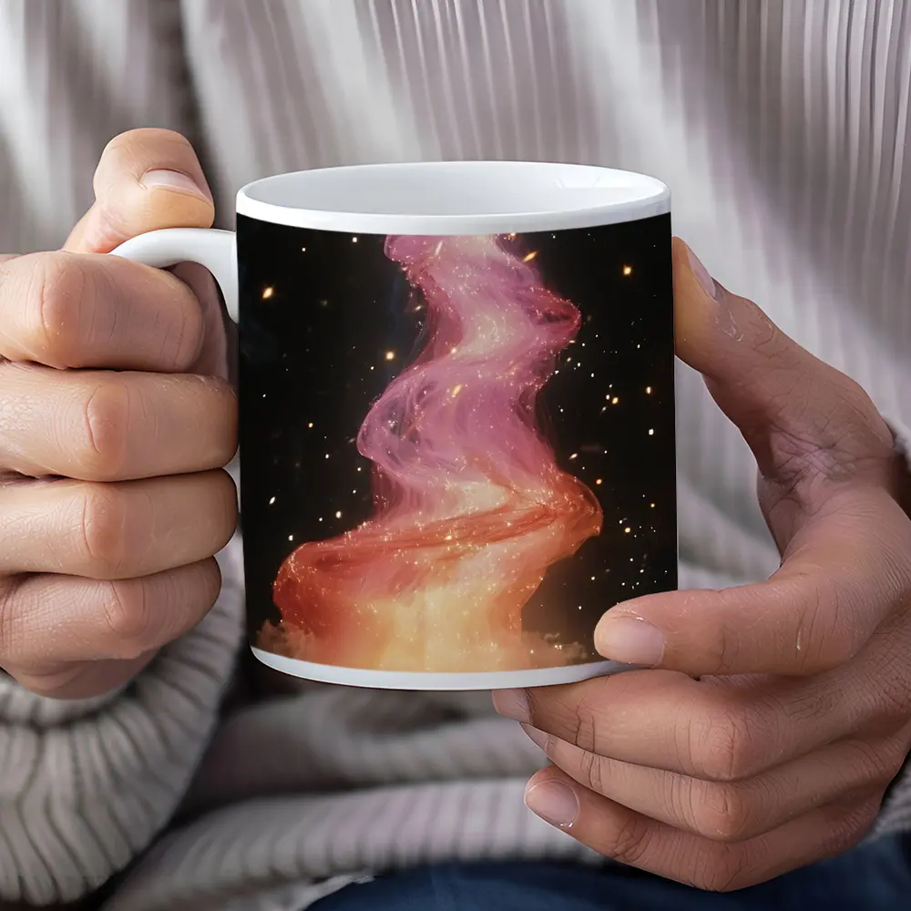 Cosmic Spiral Galaxy Nebula Space Art – Mugs