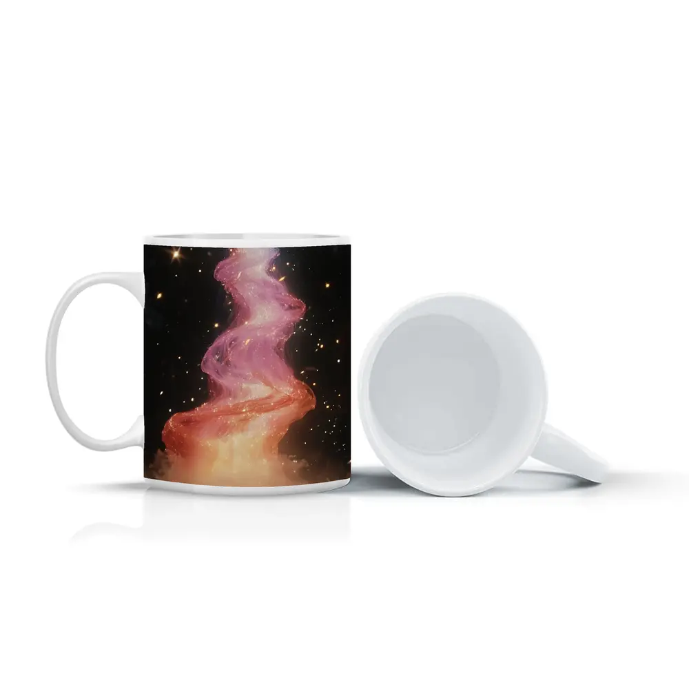 Cosmic Spiral Galaxy Nebula Space Art – Mugs