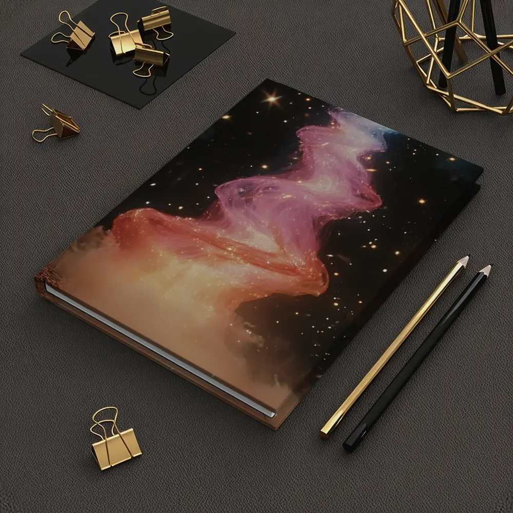 Cosmic Spiral Galaxy Nebula Space Art – Notebooks