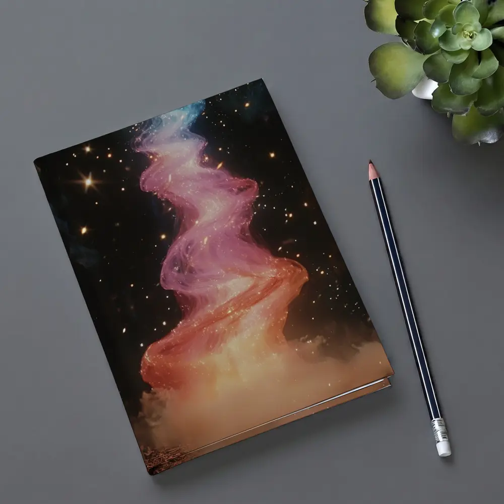 Cosmic Spiral Galaxy Nebula Space Art – Notebooks