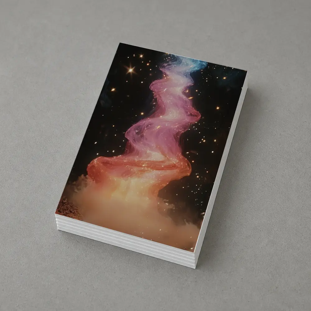 Cosmic Spiral Galaxy Nebula Space Art – Postcards