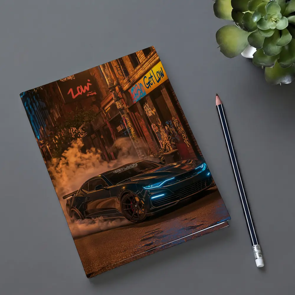 Chevrolet Camaro Neon Night Street Smoke – Notebooks