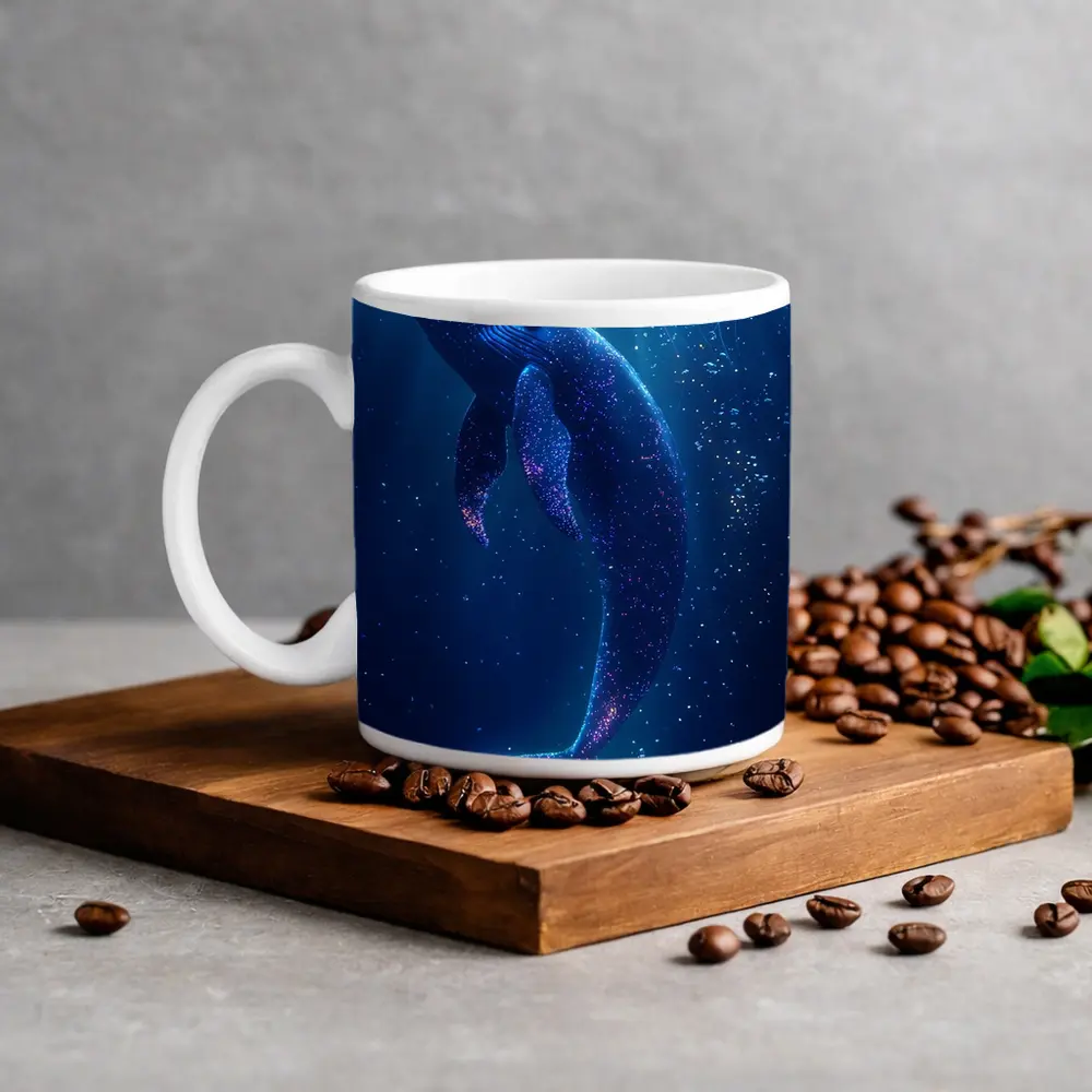 Glowing Whale and Jellyfish Deep Ocean – Mugs