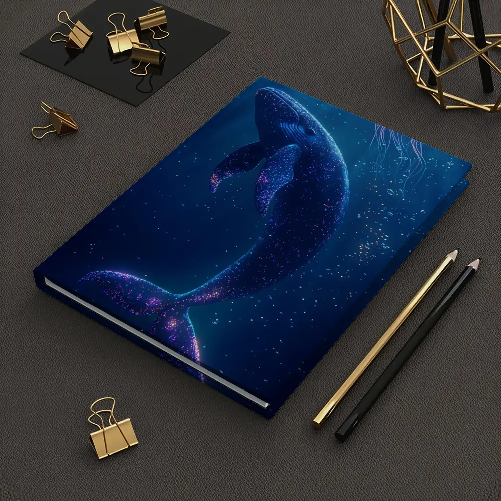 Glowing Whale and Jellyfish Deep Ocean – Notebooks