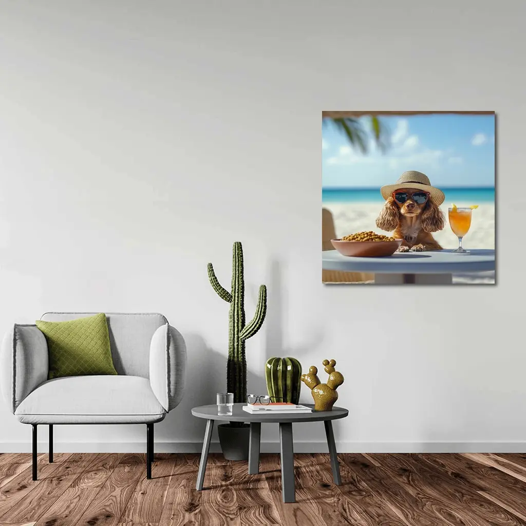 Cocker Spaniel Dog Sunglasses Beach Summer – Wall Art