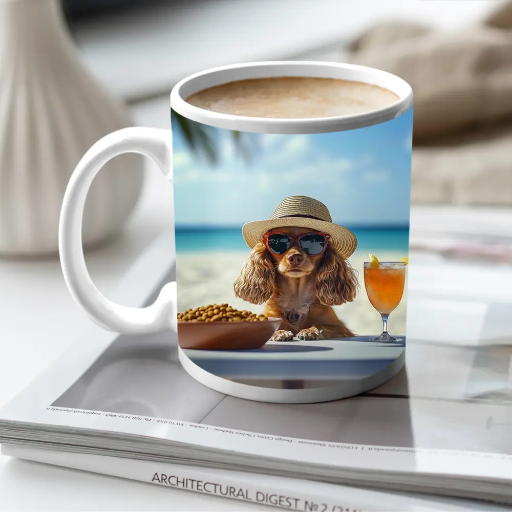 Cocker Spaniel Dog Sunglasses Beach Summer – Mugs