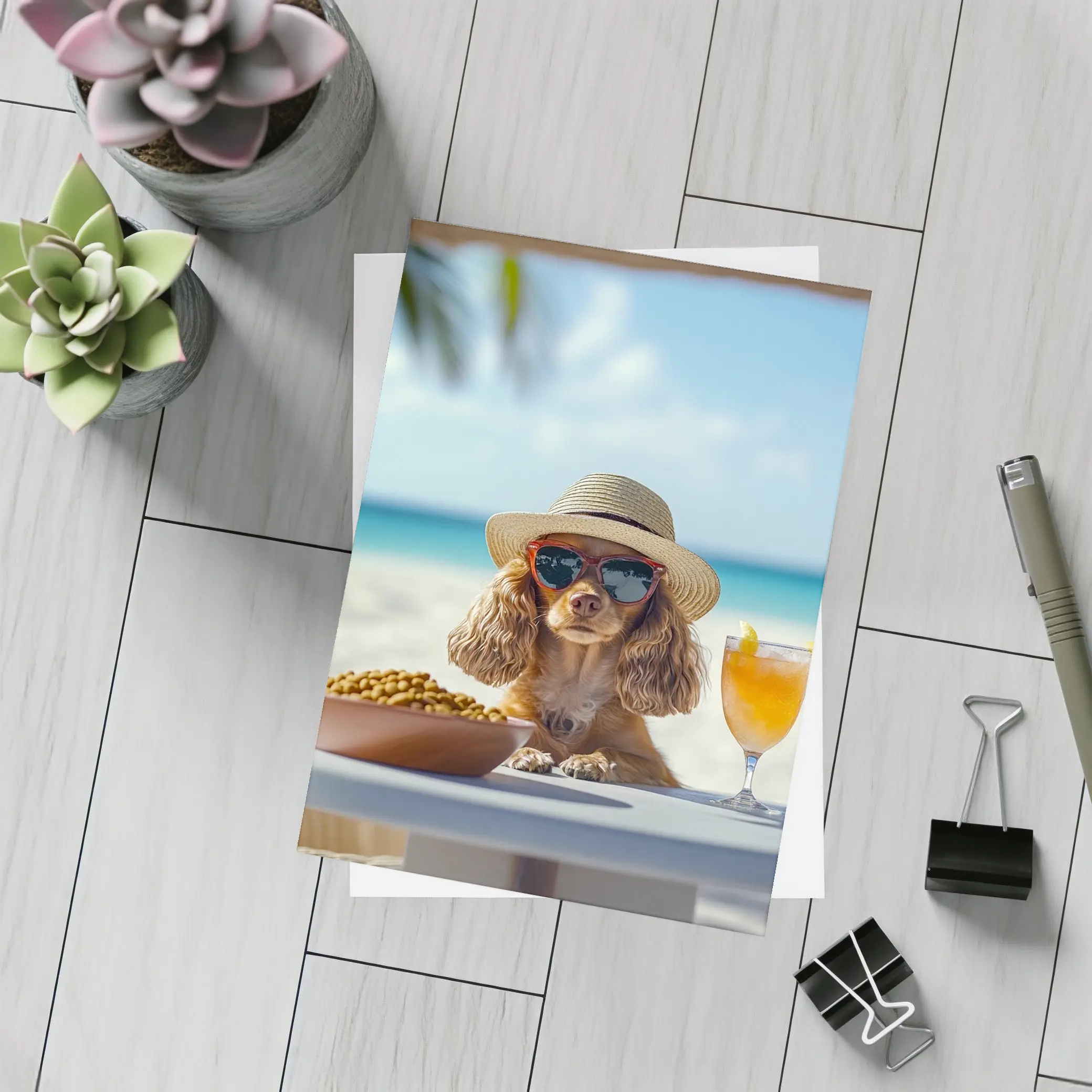 Cocker Spaniel Dog Sunglasses Beach Summer – Postcards
