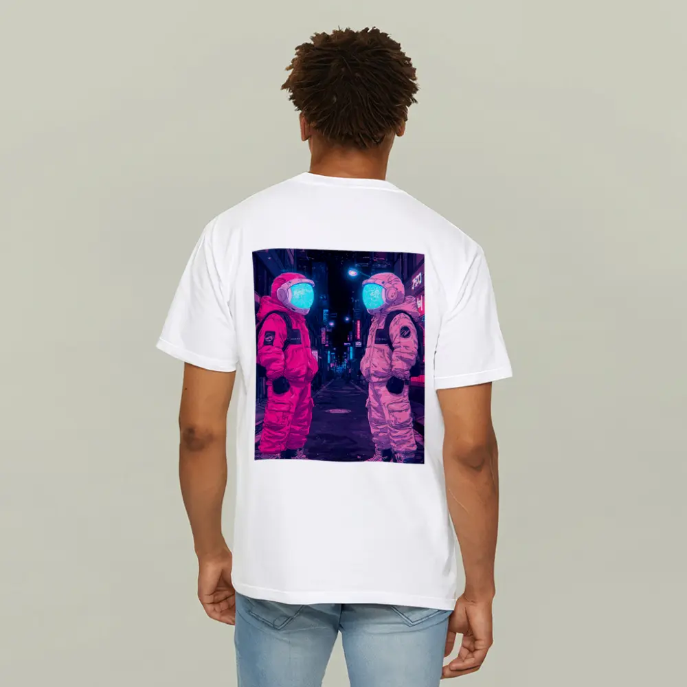Astronauts Neon Tokyo Street Night Art – T-Shirts