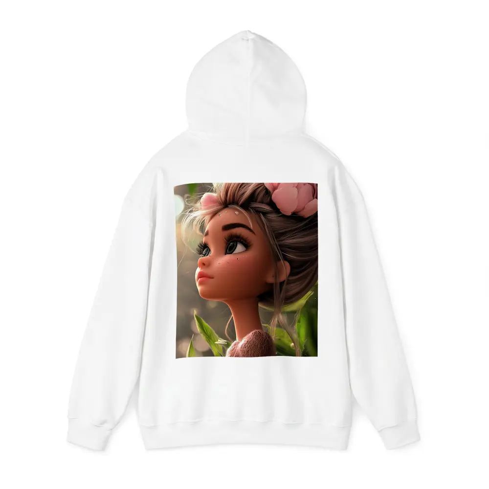Cartoon Girl Pink Flower Garden Fantasy – Hoodies